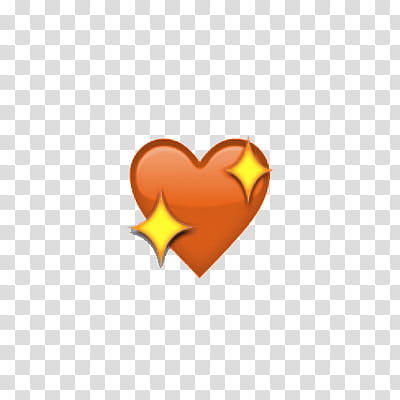 orange and yellow heart with star drawing transparent background PNG clipart