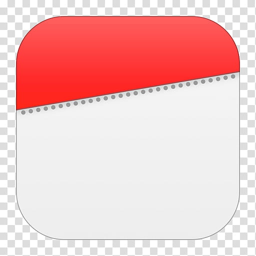 iOS  Icons Updated , Calendar, Blank, square red and white logo transparent background PNG clipart