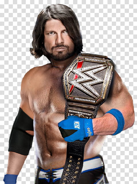 AJ Styles WWE Champion  Edit transparent background PNG clipart