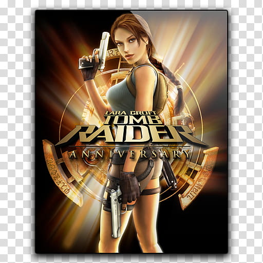 Tomb Raider , tomb raider, anniversary icon transparent background PNG clipart