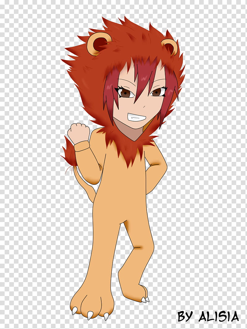 Chibi Tayuya disguised as Lion transparent background PNG clipart