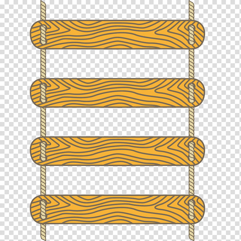 Ladder, Cartoon, Rope, Shelf, Wood, Furniture, Yellow, Shelving transparent background PNG clipart