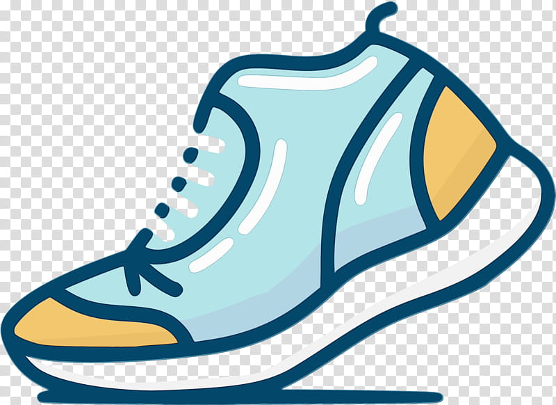 footwear aqua blue shoe, Watercolor, Paint, Wet Ink, Line, Athletic Shoe transparent background PNG clipart