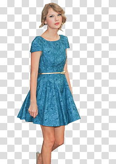 Taylor Swift Vestido Turquesa transparent background PNG clipart