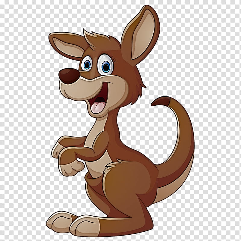 cartoon macropodidae kangaroo animation mouse, Cartoon, Tail, Animal Figure, Pest, Fawn transparent background PNG clipart