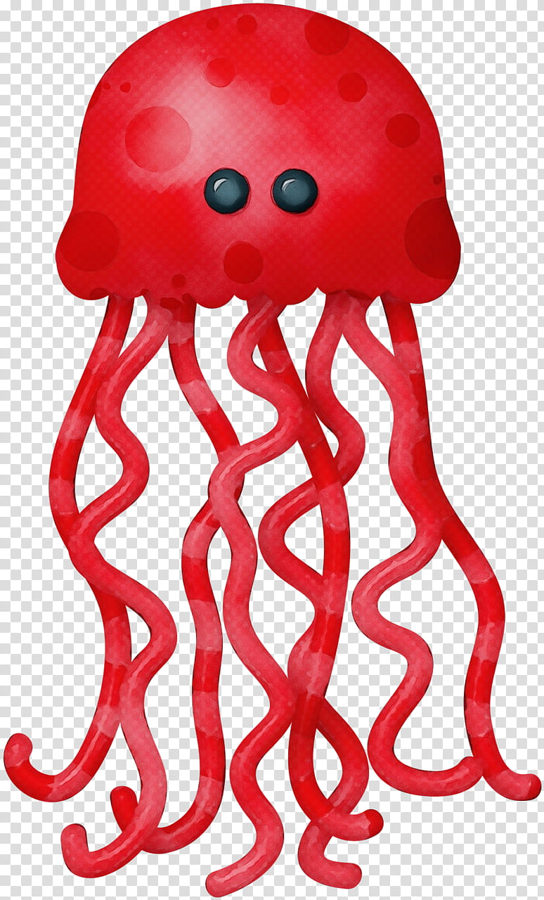 marine invertebrates octopus jellyfish cnidaria giant pacific octopus, Watercolor, Paint, Wet Ink transparent background PNG clipart