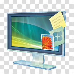 Windows Live For XP, blue framed monitor turned-on transparent background PNG clipart