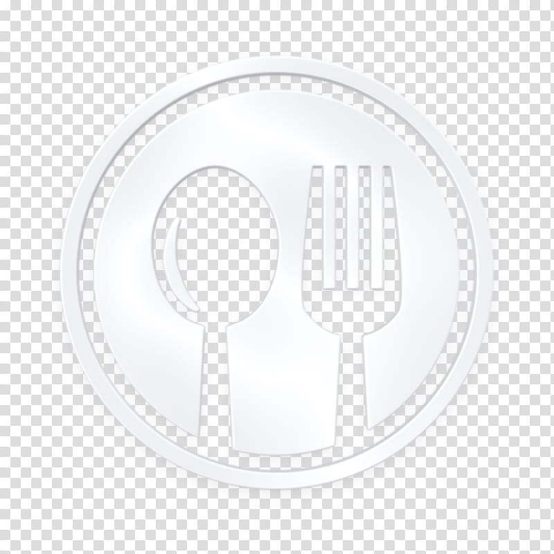 Kitchen icon Restaurant cutlery circular symbol of a spoon and a fork in a circle icon food icon, Tableware, Logo transparent background PNG clipart