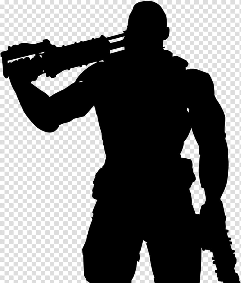 Soldier Silhouette, Standing, Firearm, Gun, Shooting transparent background PNG clipart