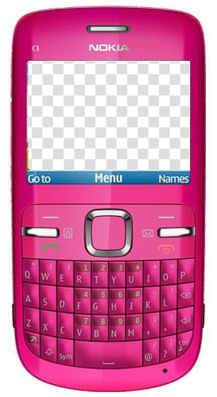 BlackBerry Pink, pink Nokia C QWERTY phone transparent background PNG clipart