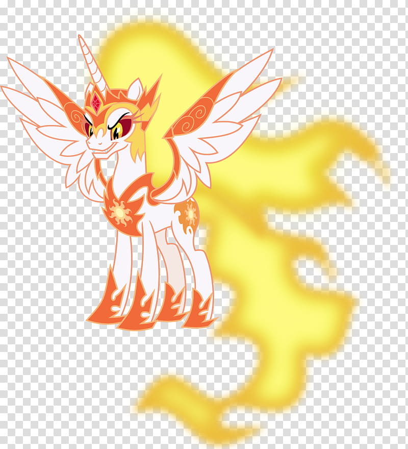 Daybreaker, white and orange pony illustration transparent background PNG clipart