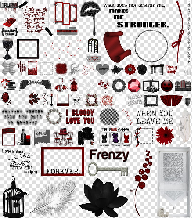 True Blood Vampire Word Art Clear Cut , assorted-color decor lot transparent background PNG clipart