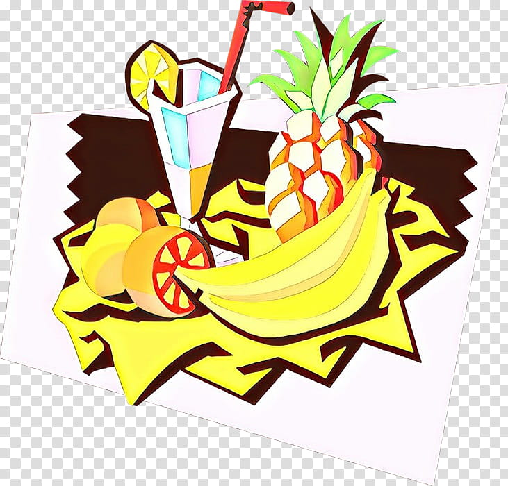 Pineapple, Cartoon, Yellow, Food, Side Dish transparent background PNG clipart