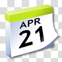 WinXP ICal, April  calendar illustration transparent background PNG clipart