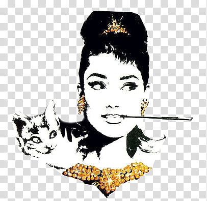 , Audrey Hepburn illustration transparent background PNG clipart