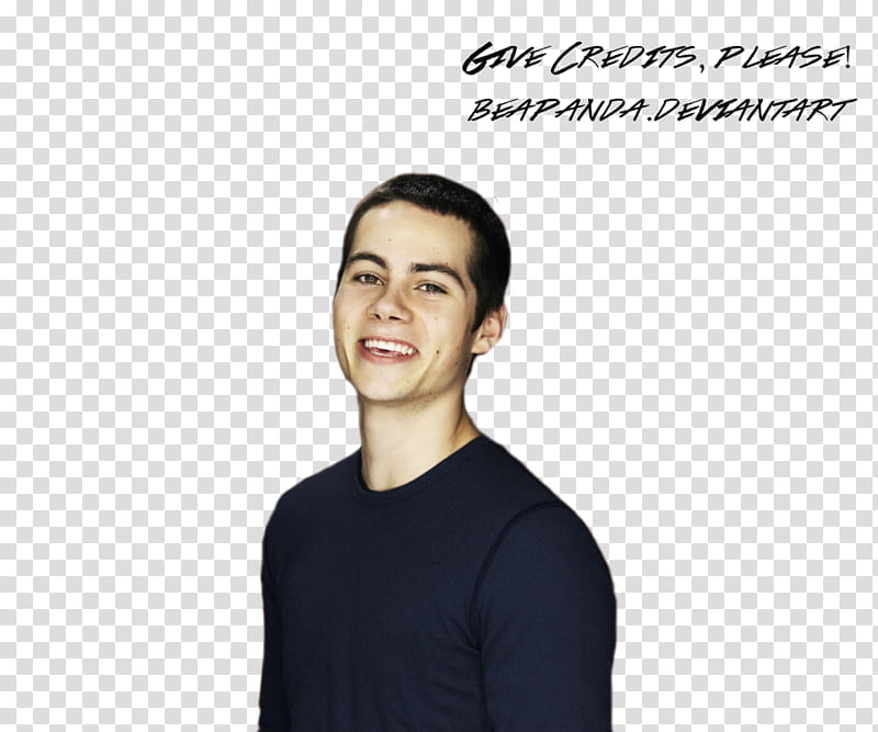 Dylan O Brien, smiling man wearing black shirt transparent background PNG clipart