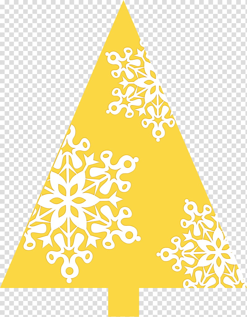 Christmas tree, Watercolor, Paint, Wet Ink, Yellow, Triangle, Christmas Decoration, Pine Family transparent background PNG clipart