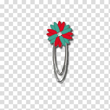 green and red floral safety pin transparent background PNG clipart