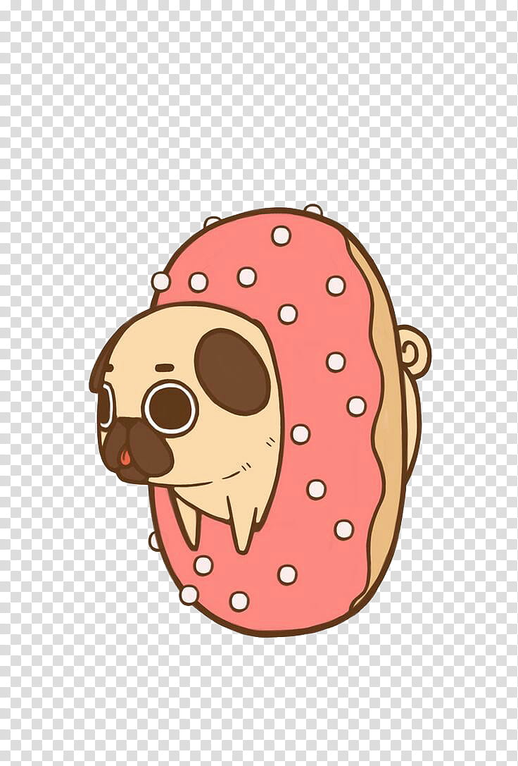 Watchers , pug on doughnut illustration transparent background PNG clipart