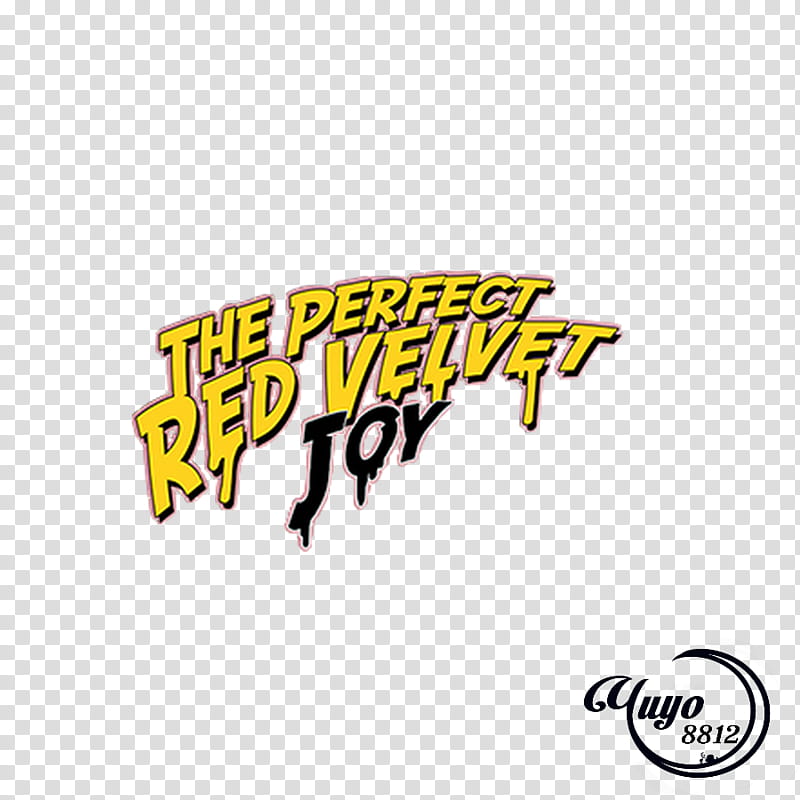 RED VELVET LOGO, The Perfect Red Velvet Joy text transparent background PNG clipart