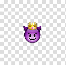 Emojis Editados, purple evil emoticon transparent background PNG clipart