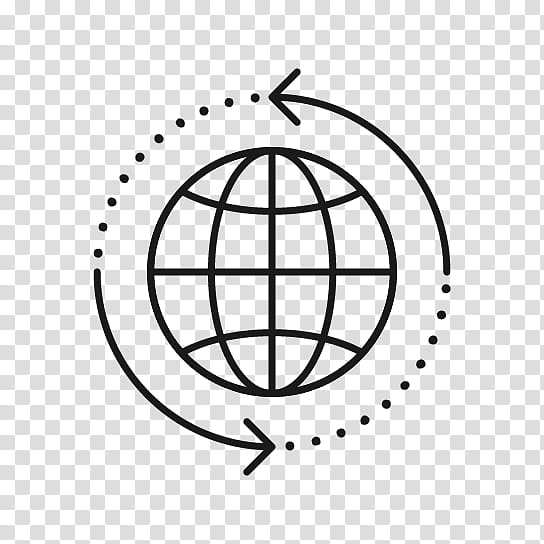 Globe Icon, Icon Design, Line Art, Circle, Logo transparent background PNG clipart