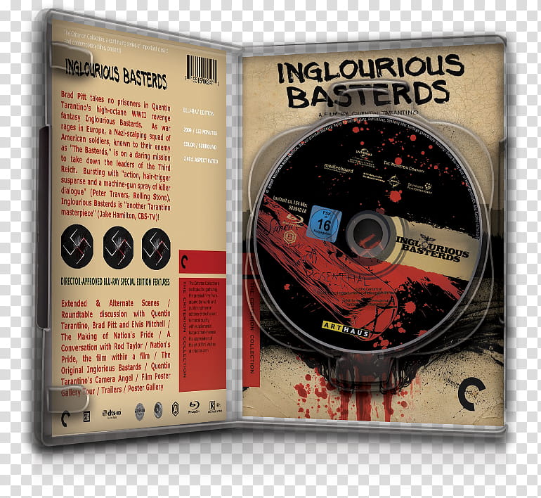 DvD Case Icon Special , Inglorious Basterds DvD Case Open transparent background PNG clipart