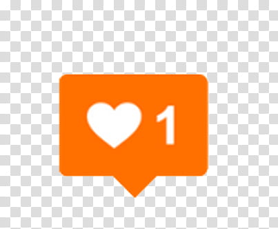GIDDYLIZER S, orange Instagram like notification transparent background PNG clipart