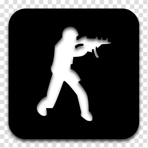 Black n White, Counter Strike logo transparent background PNG clipart