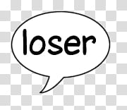 loser text transparent background PNG clipart