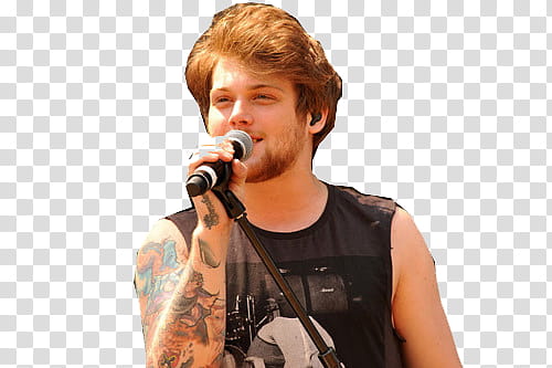 s, Danny Worsnop standing while holding micorphone transparent background PNG clipart