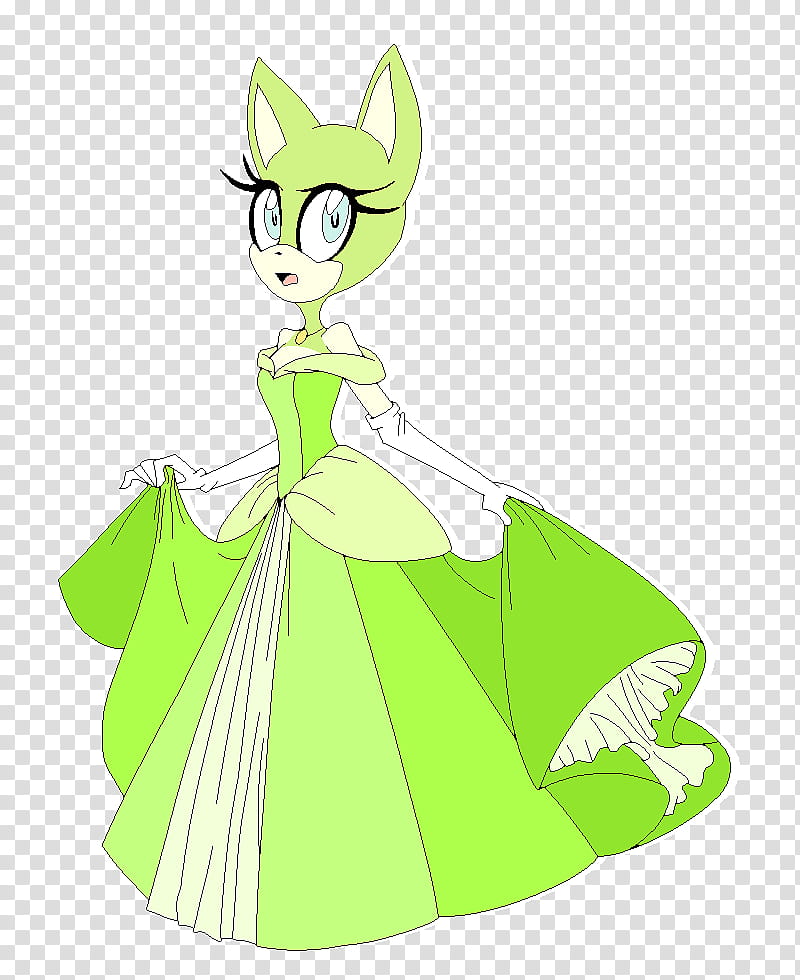 Bases for Bases Gowns, woman wearing dress anime character