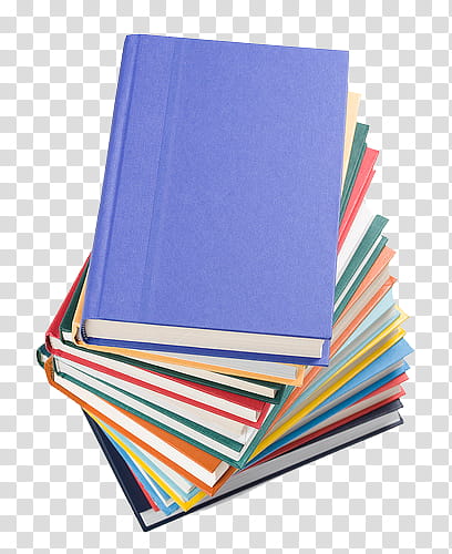 s, assorted-color hardbound book lot transparent background PNG clipart