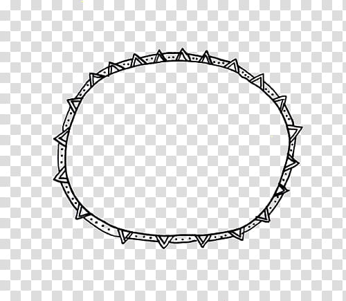 , oval black and white spiky frame transparent background PNG clipart