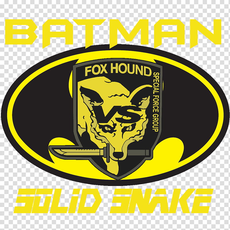 Batman Vs. Solid Snake Logo (Text Version) transparent background PNG clipart