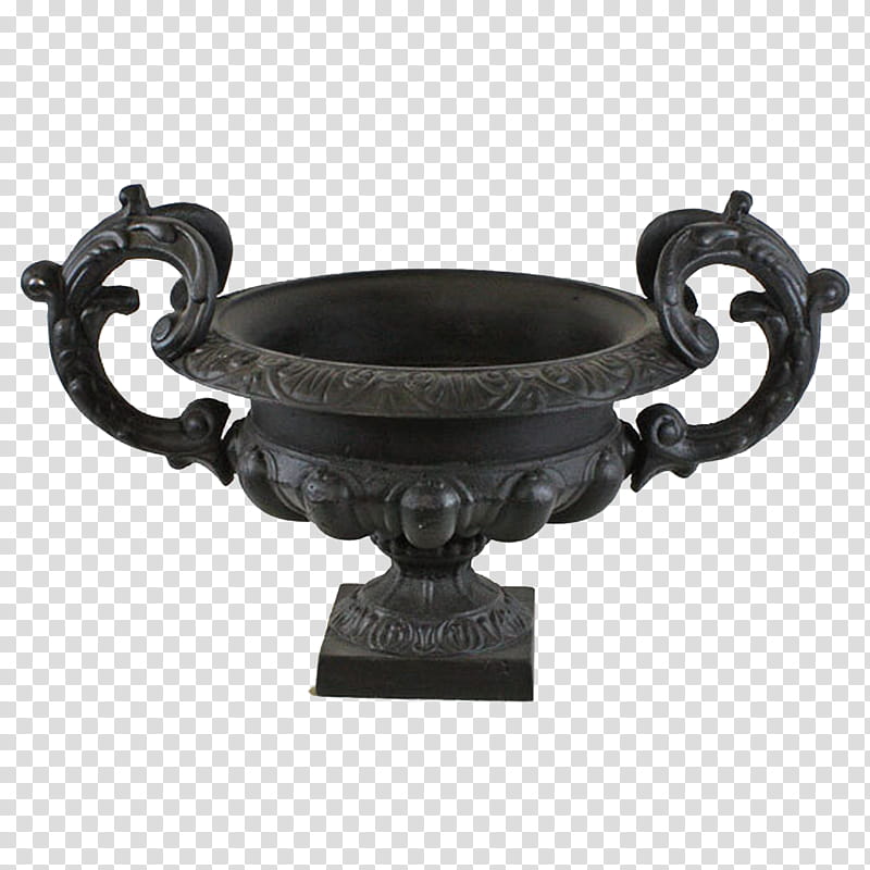 antique planter, vintage black amphora pot transparent background PNG clipart