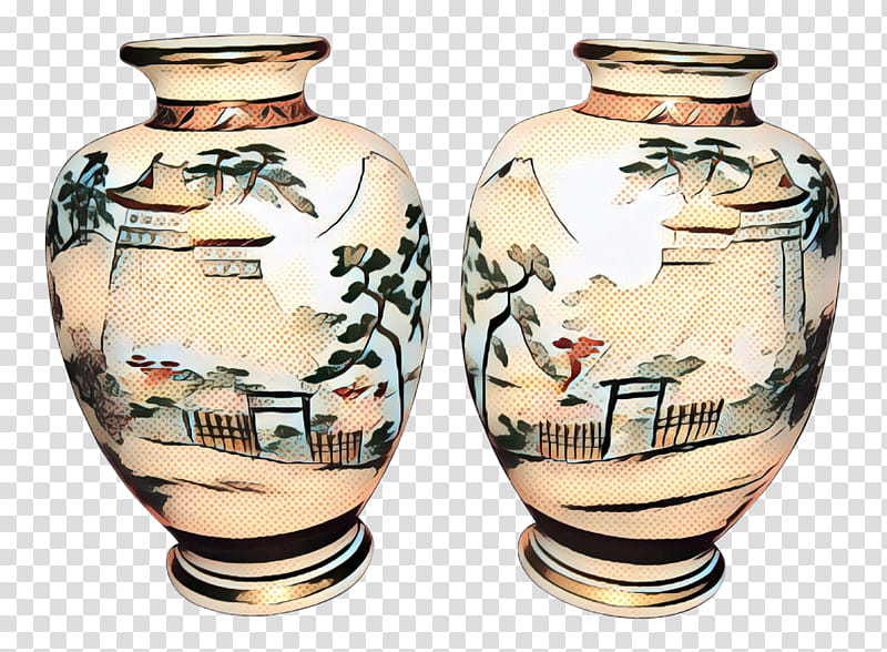 Vintage, Pop Art, Retro, Vase, Ceramic, Pottery, Urn, Artifact transparent background PNG clipart