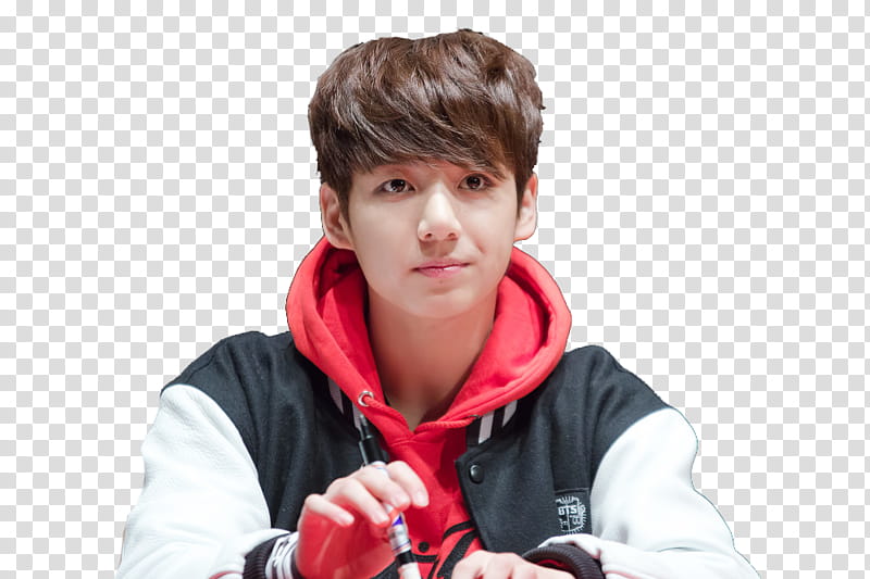 Jungkook, man wearing hoodie smirking transparent background PNG clipart