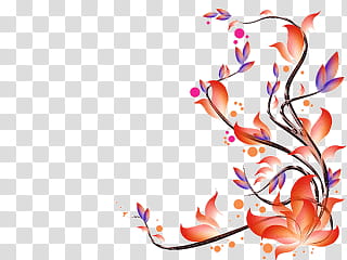 RES Vactor Flower, orange and purple floral artwork transparent background PNG clipart