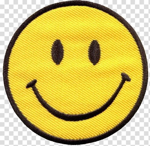 Full, yellow smiley patch transparent background PNG clipart
