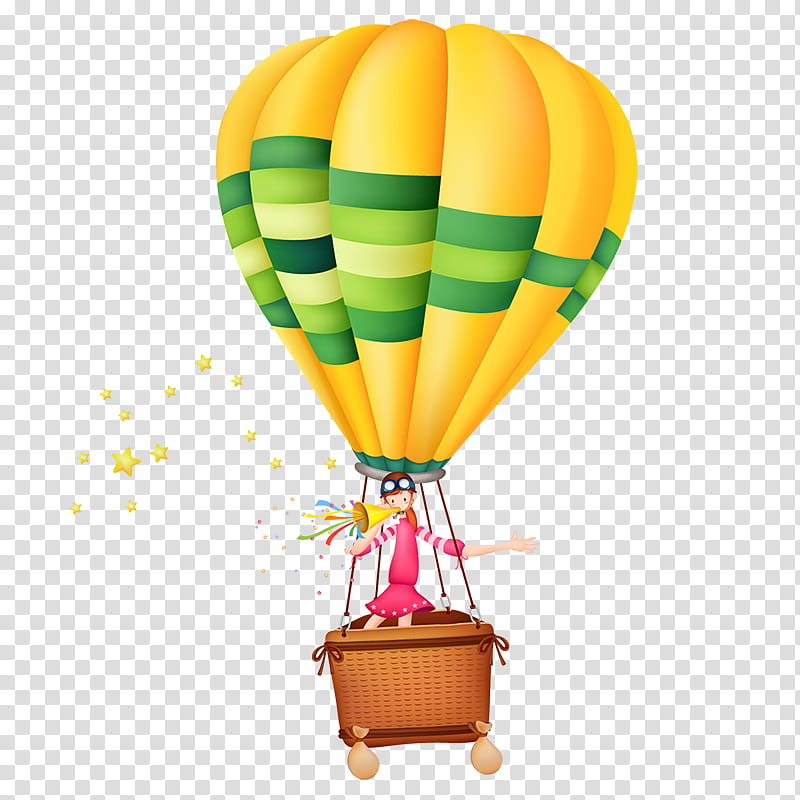 Hot air balloon, Hot Air Ballooning, Vehicle, Yellow, Air Sports, Recreation, Aircraft, Party Supply transparent background PNG clipart