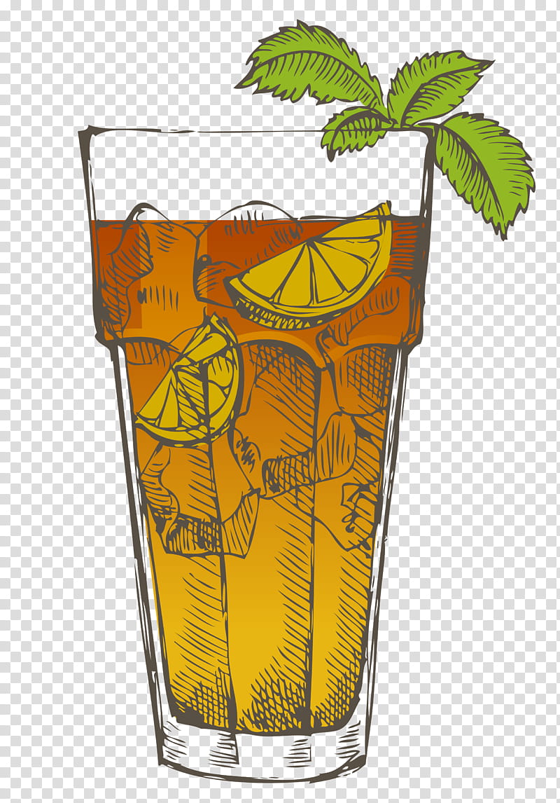Lemon Drawing, Cocktail, Long Island Iced Tea, Fizzy Drinks, Sorbet, Cocktail Party, Food, Highball Glass transparent background PNG clipart