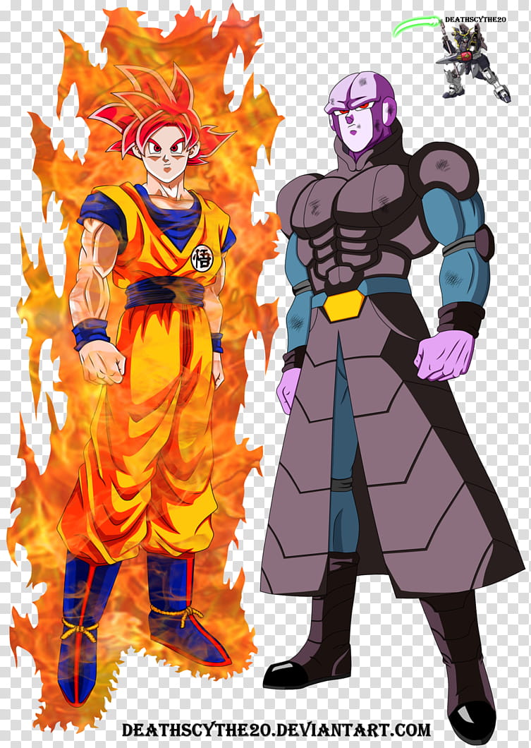 Goku Super Saiyajin God and Hit The Legendary Assa transparent background PNG clipart