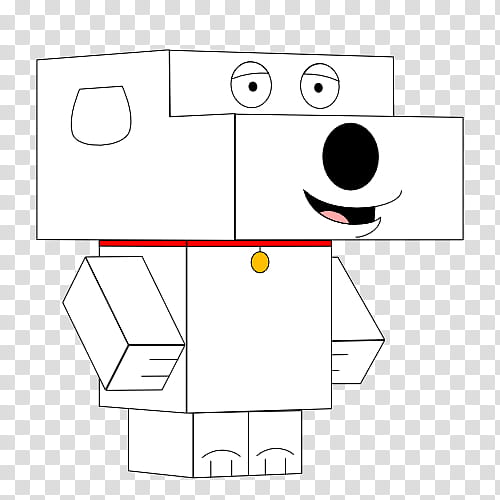 Brian Griffin Cubeecraft doll transparent background PNG clipart