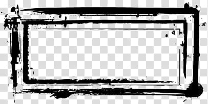 Ink, rectangular black frame panel illustration transparent background PNG clipart