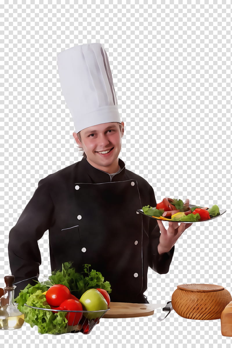 cook chef chef's uniform chief cook culinary art, Watercolor, Paint, Wet Ink, Chefs Uniform, Cooking, Food, Cooking Show transparent background PNG clipart