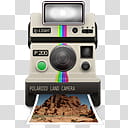 Vintage Polaroid Camera, Vintage Polaroid Camera x icon transparent background PNG clipart