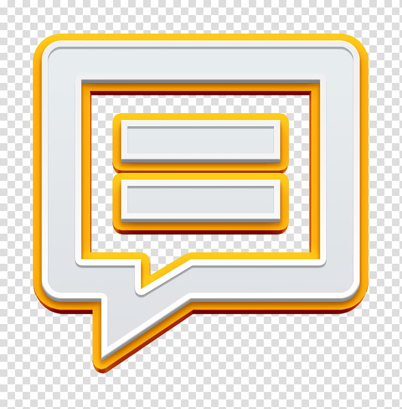comments icon, Yellow, Line, Rectangle, Logo, Sign, Square transparent background PNG clipart