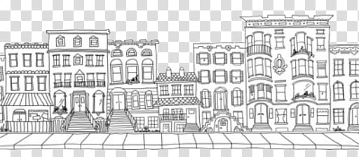 Doodles and Drawing , sketch of buildings transparent background PNG clipart