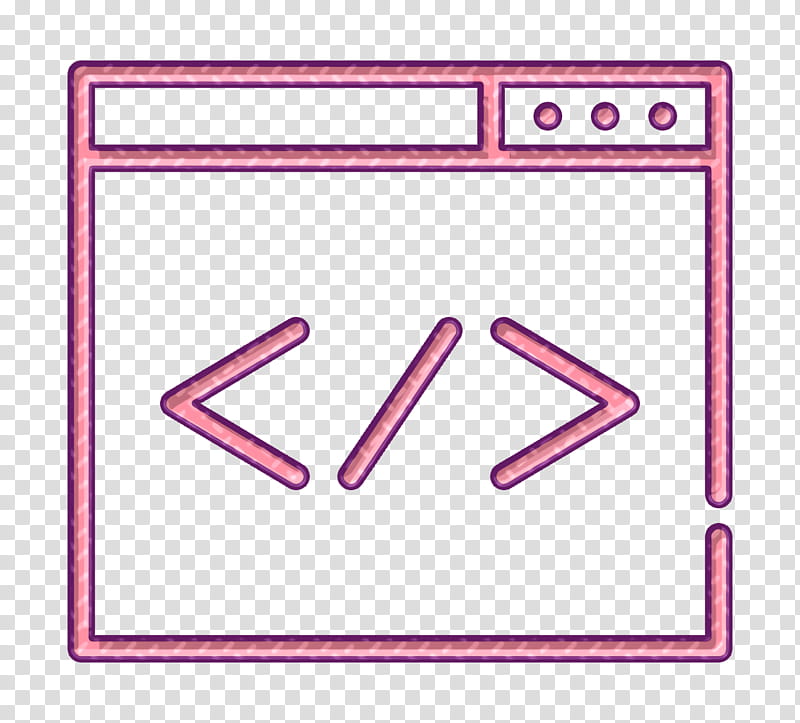 Browser icon Coding icon SEO and online marketing Elements icon, Pink, Square, Rectangle transparent background PNG clipart